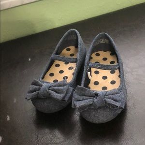 Denim Toddler girl size 7 dress shoe